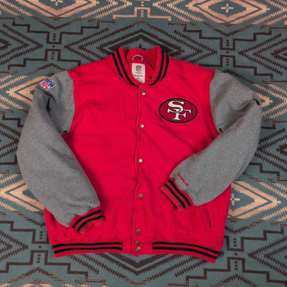 San Francisco 49ers Vintage Reebok Vintage Collection Cotton Jacket NFL XXL 2XL